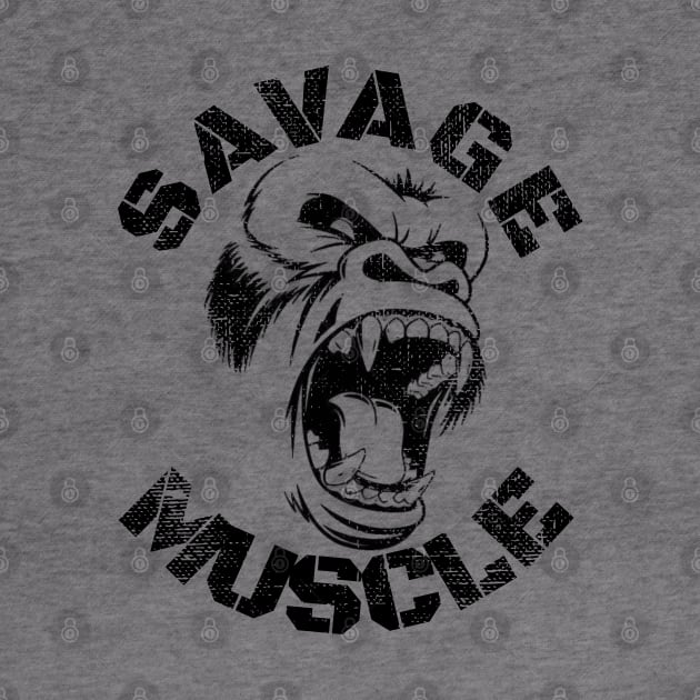 SAVAGE MUSCLE GORILLA BODYBUILDING by MuscleTeez